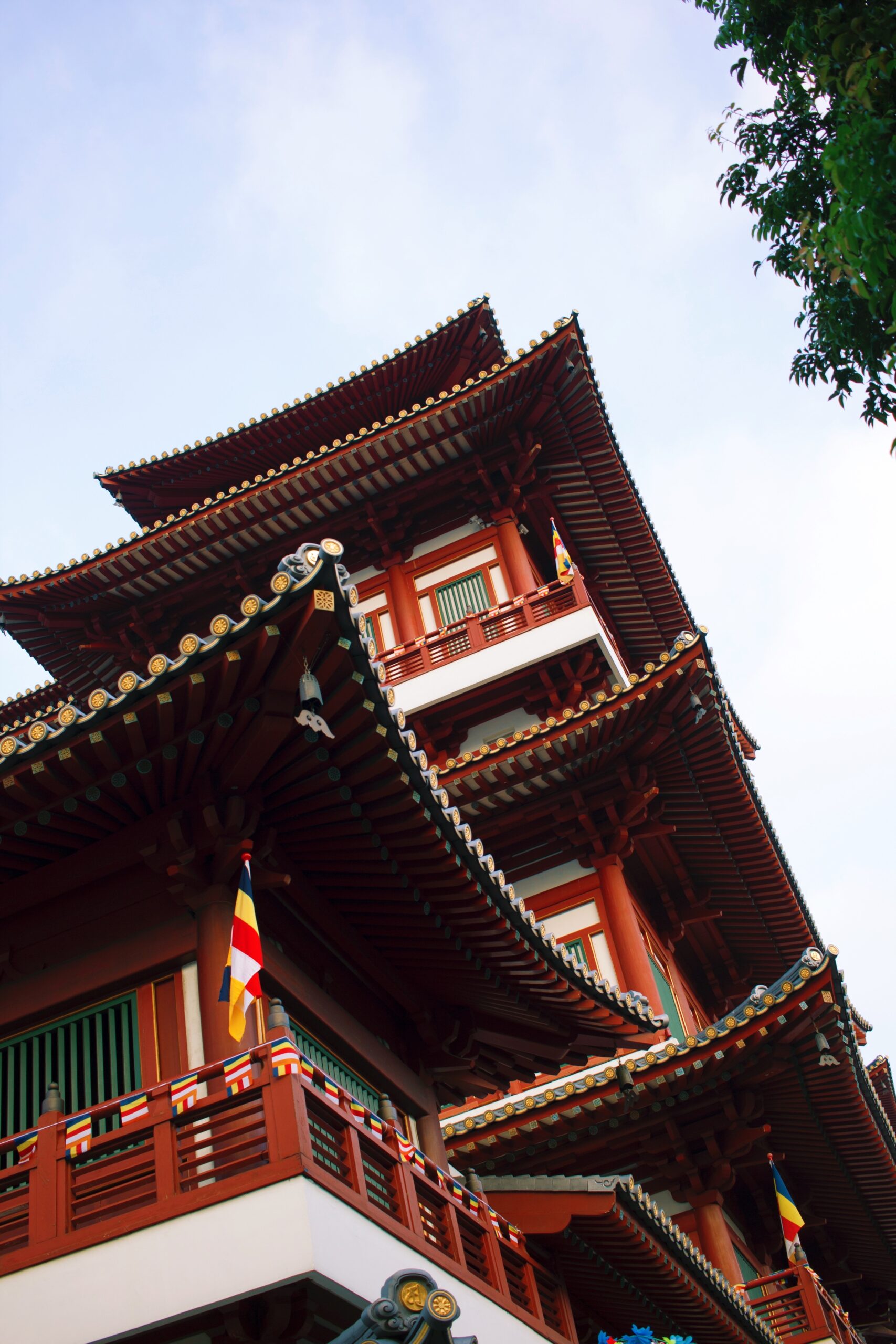 The Red Roof of Buddha Tooth Relic Temple