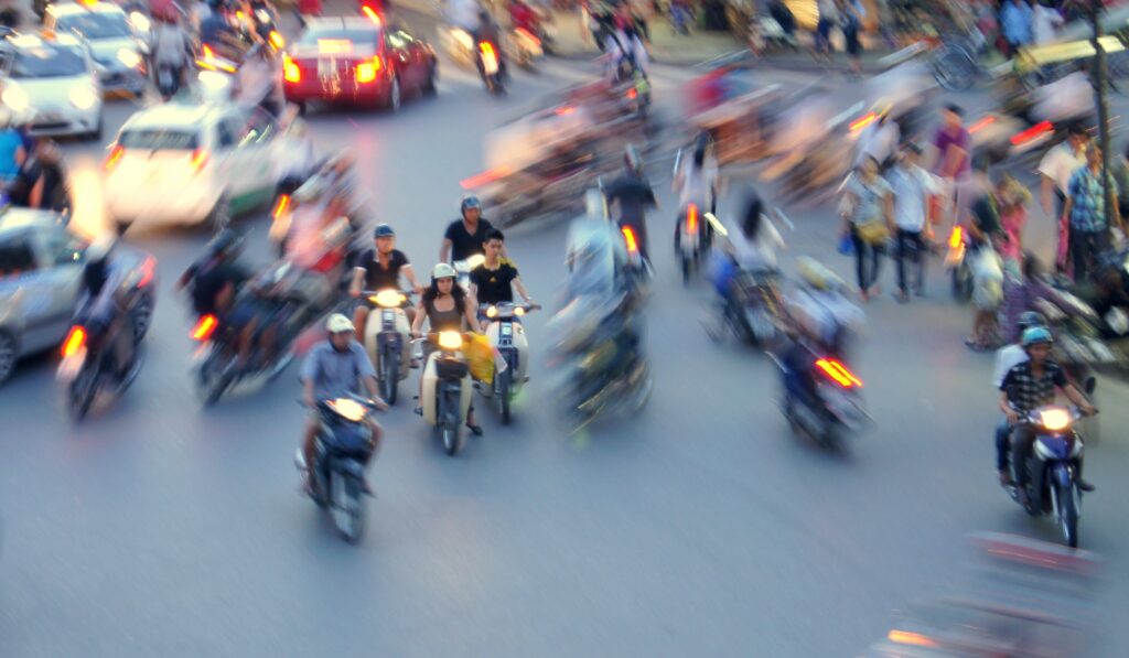 Hanoi scooter traffic