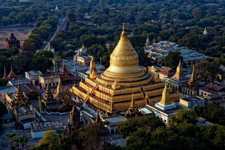 The iconic Shwedagon Pagoda in Yangon, Myanmar