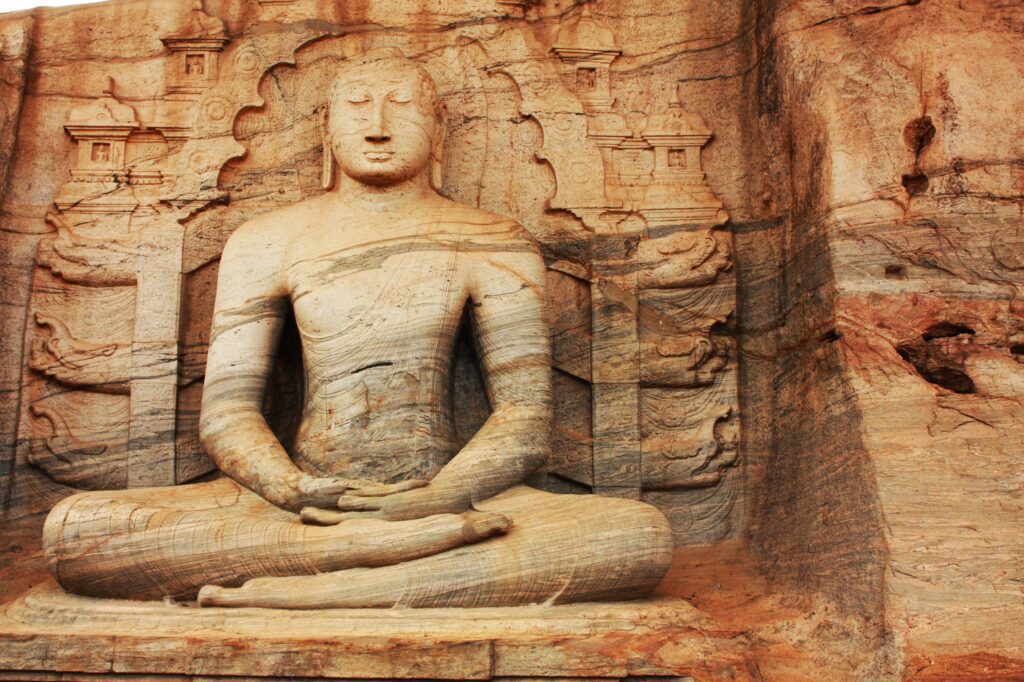 A Buddha stone carving in Polonnaruwa, Sri Lanka