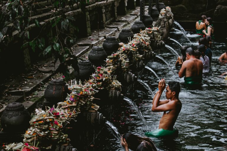 Bathing in Tirtle Empul's Holy Spring