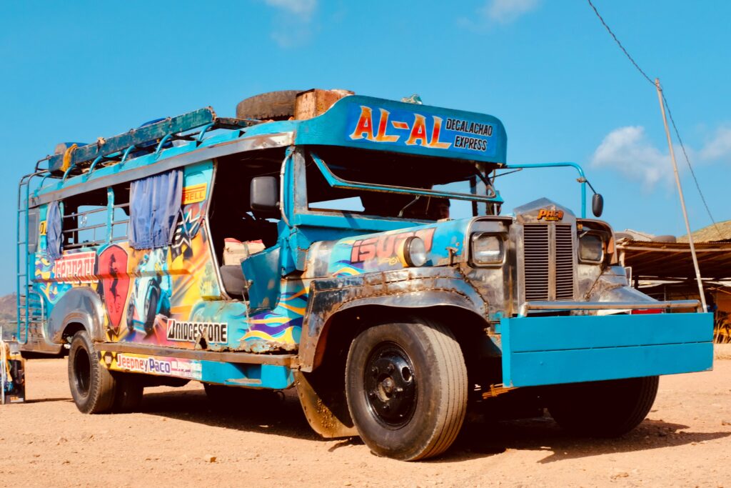 The jeepney is an iconic cultural symbol of the Philippines