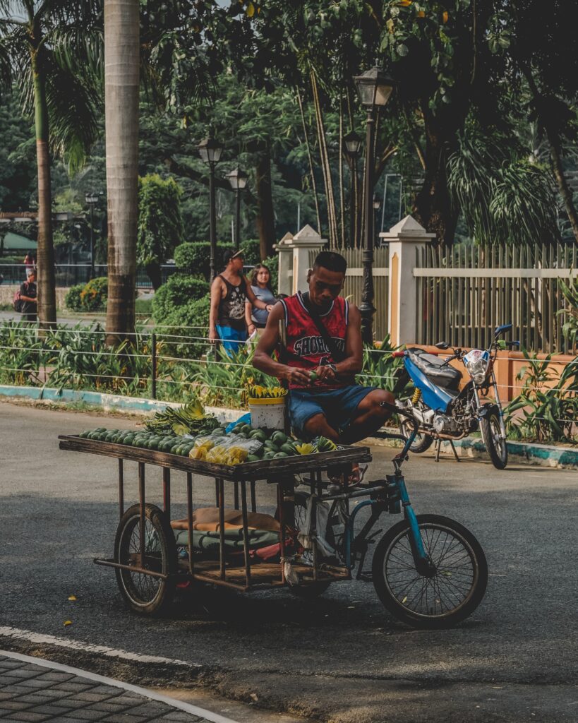 Man selling fruits in the streets of Manila