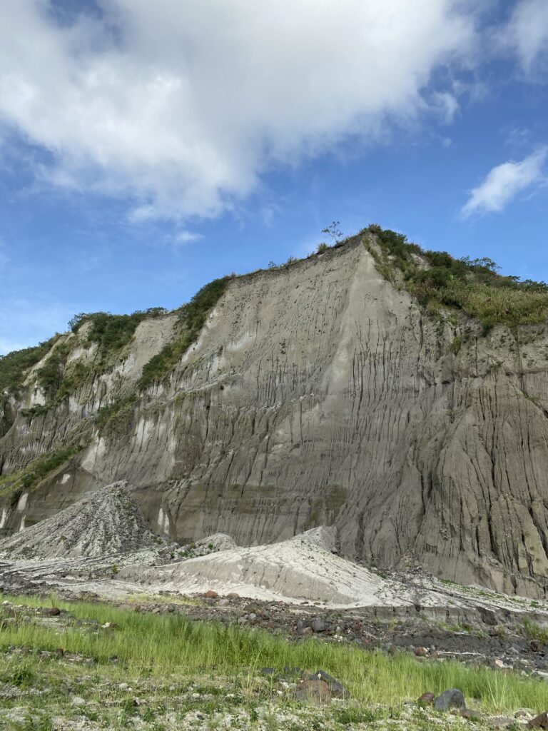 Giant lahar hills seen during the Mt. Pinatubo trek