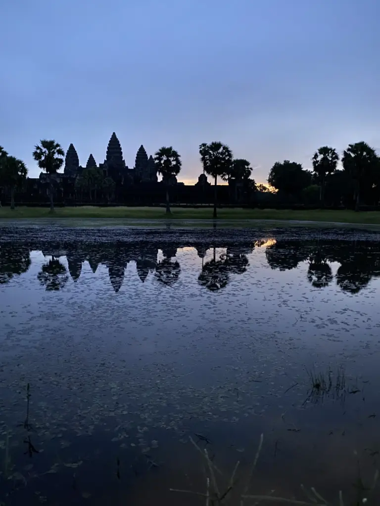 Angkor Wat sunrise silhouette shot