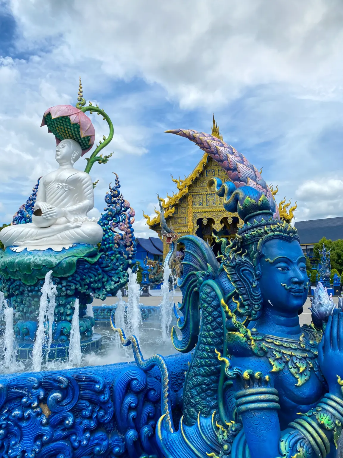 Blue Temple Fountain