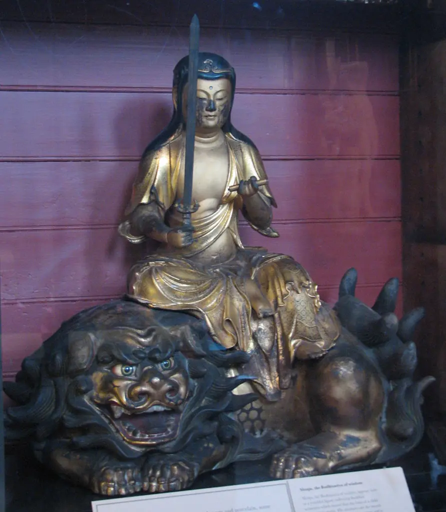 Bodhisattva Manjushri on a Lion