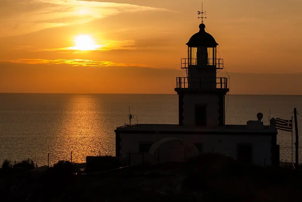 Akrotiri Lighthouse in Sunset