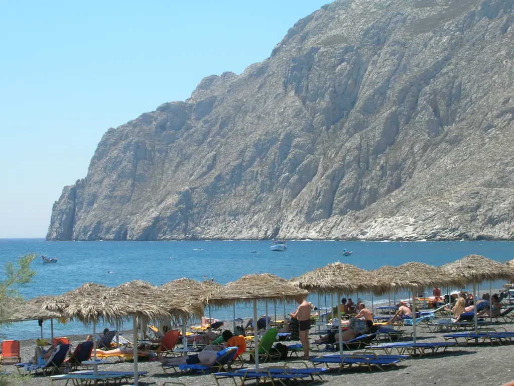 Kamari Black Beach