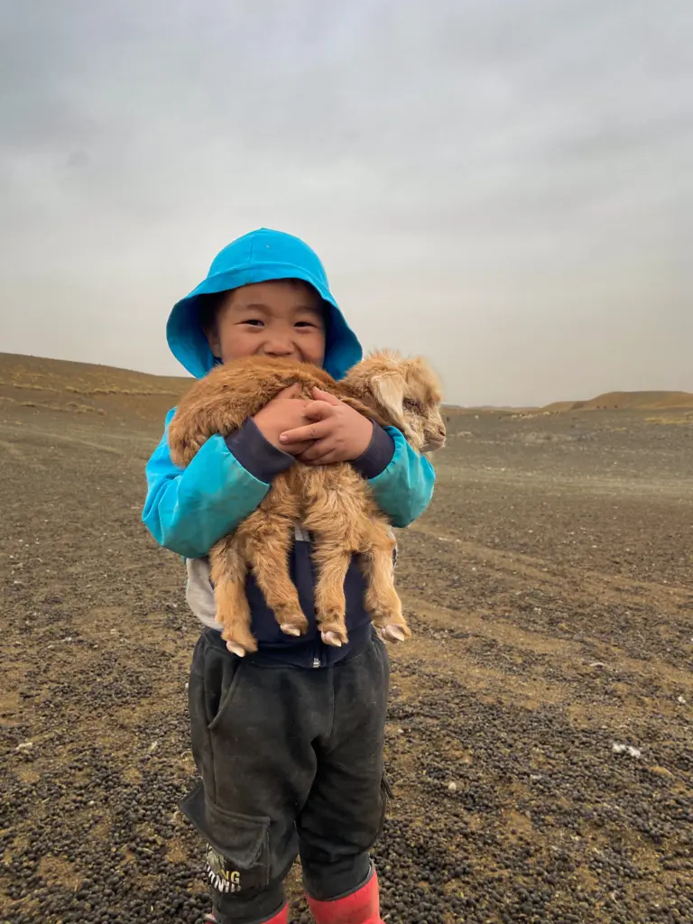 Nomad child in Mongolia