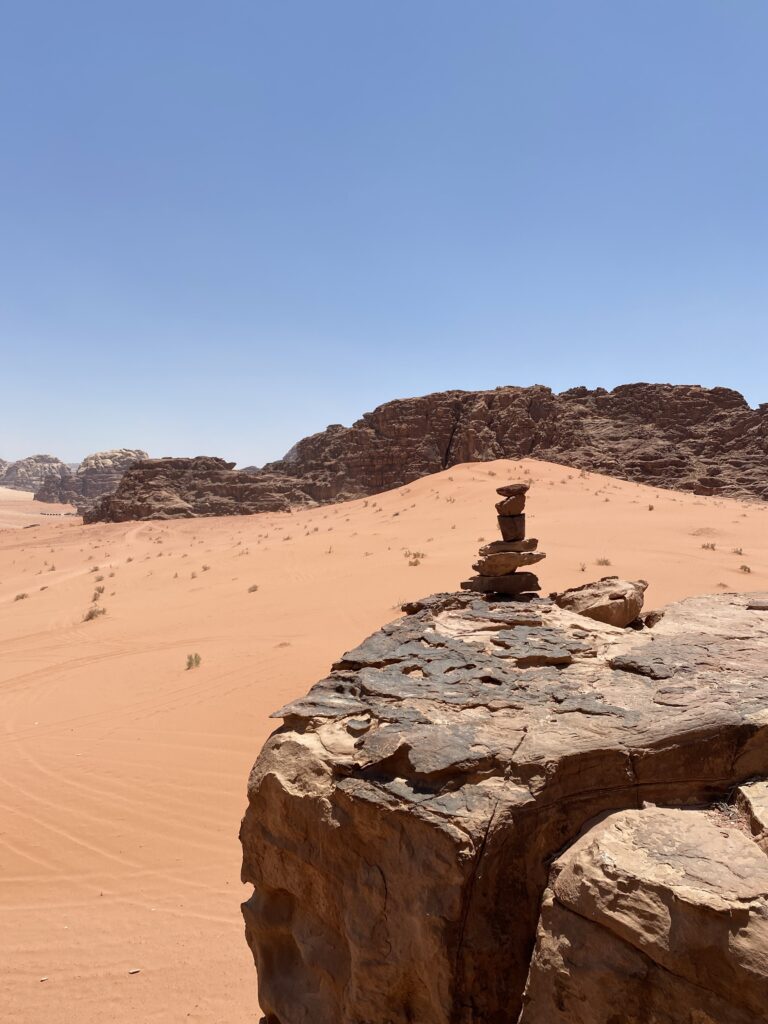 Stone Stacks in Wadi Rum