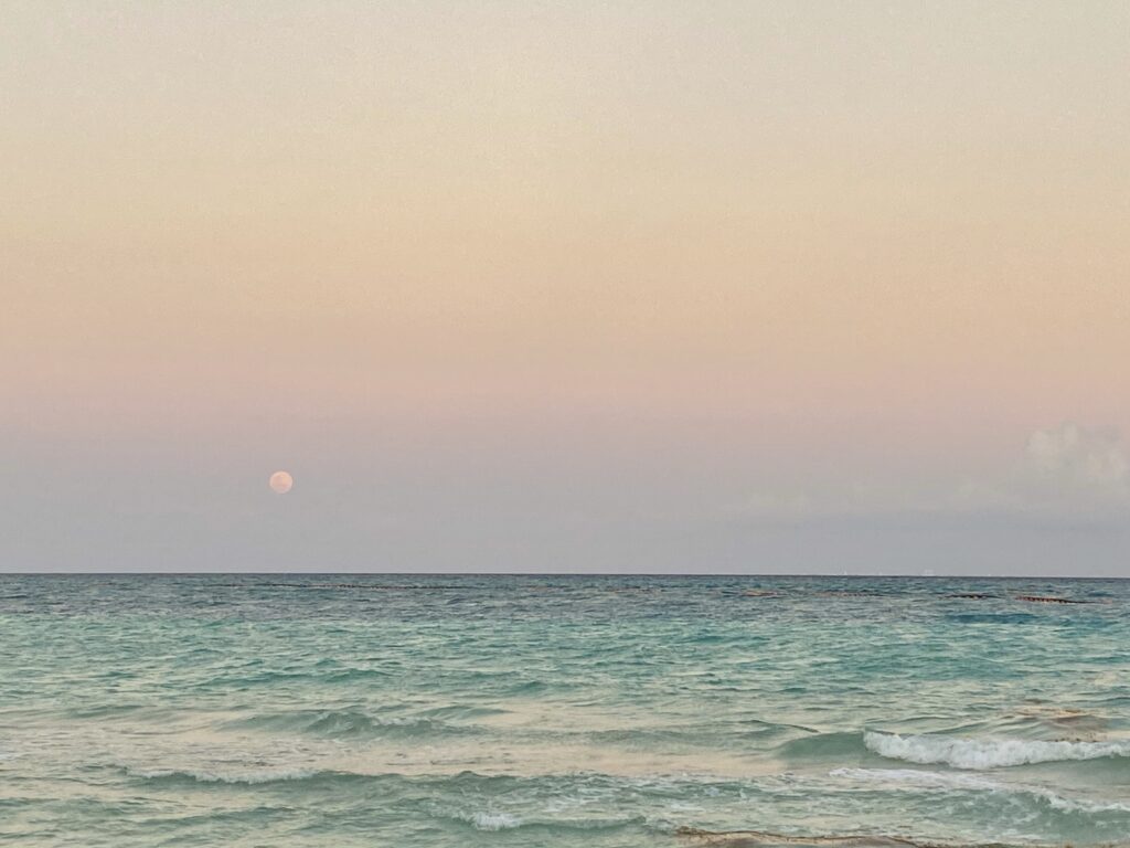 Playa Del Carmen Sunset and Moonrise